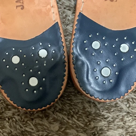 Jack Rogers woman flip flop sandal navy blue & white size 9 - Picture 5 of 7